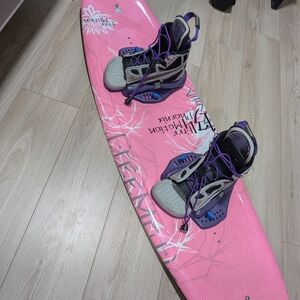 Pink Wakeboard with Bindings